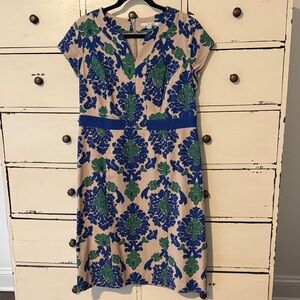Blue and Green Boden Floral Dress